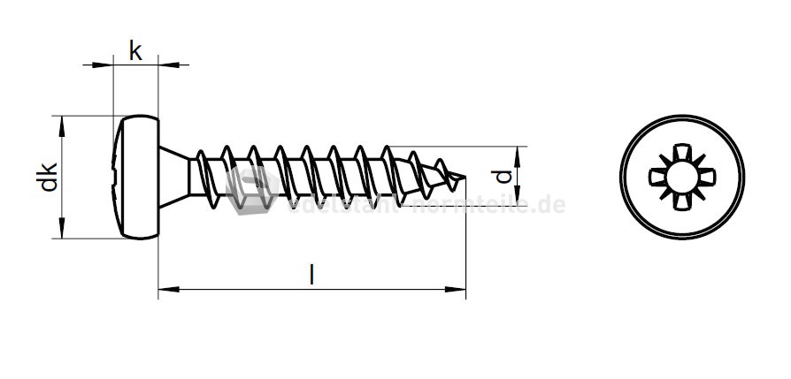 Panhead-Spanplattenschraube Vollgewinde 3x16 A2 mit Kreuzschlitz